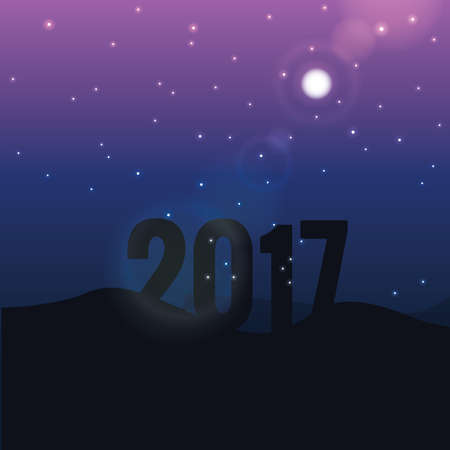 2017 year night sky design