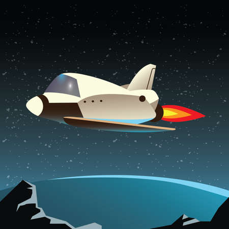 space shuttle in space