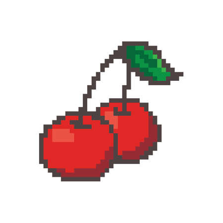 pixel art cherries