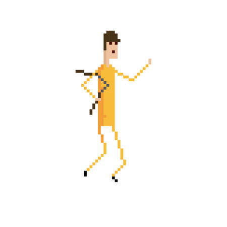 pixel art martial art character