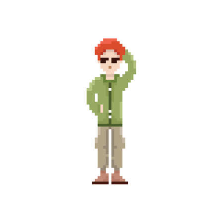 pixel art man