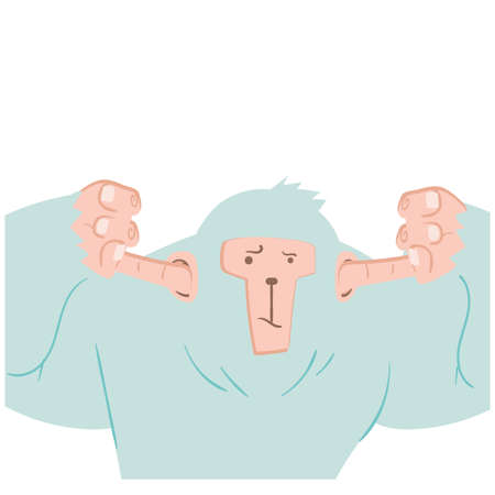 cartoon ape covering his ears