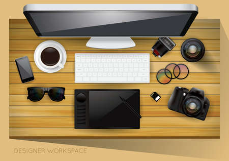 creative design office workspace desk