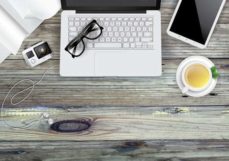 photographer workspace desk