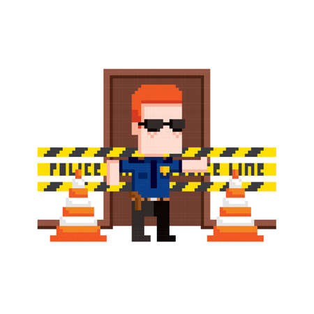 pixel art police