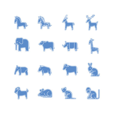 collection of animal icons