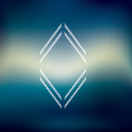 blurred background with diamond shape