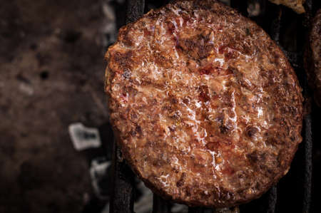 cooking delicious meat on the barbecueの写真素材