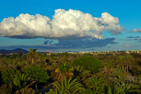 Big cloud over Maspalomas, Gran Canaria, Spainの写真素材