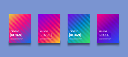 modern gradient color background design template setのイラスト素材