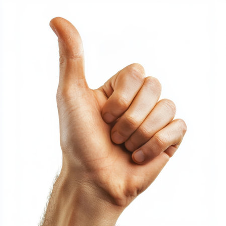 Hand ok sign isolated on white backgroundの素材