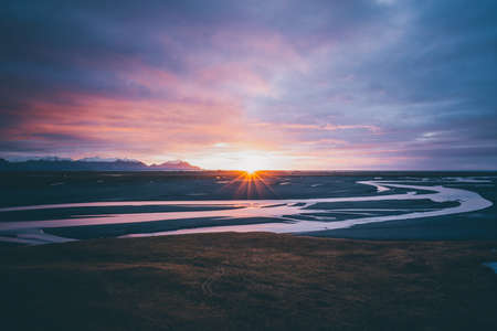 Beautiful landscape view of river in canadaの写真素材