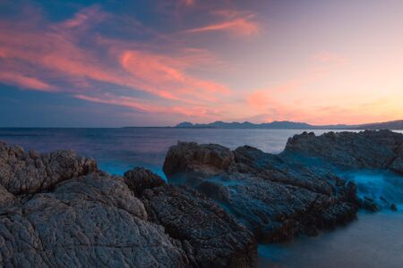 The coast in Juan Les Pines in Franceの写真素材