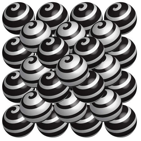 The pyramid from black and white ballのイラスト素材