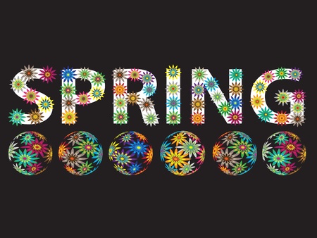 Spring full of flowersのイラスト素材