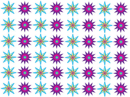 The symmetry ornament from starsのイラスト素材