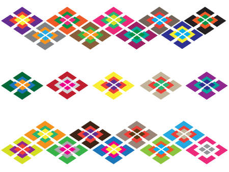 The symmetry ornament with parallelogramsのイラスト素材