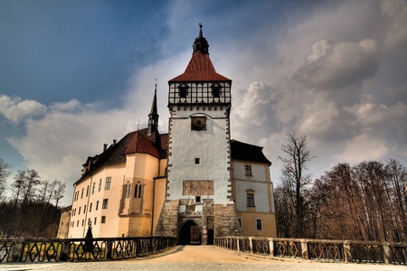 Water castle Blatna in Czech Republicのeditorial素材