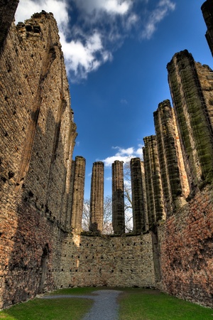 The ruins of gothic church in Panensky Tynecのeditorial素材