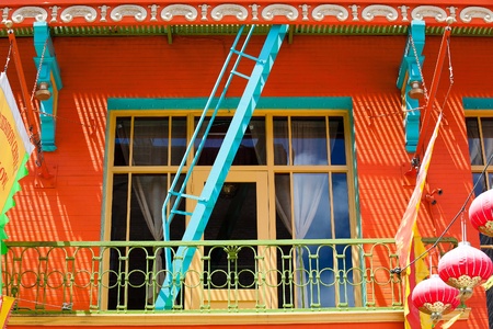 Detail of balcony in San Franciscoのeditorial素材