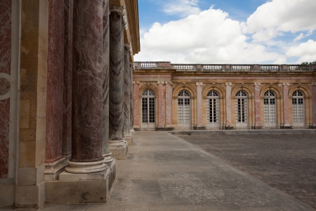 Detail of Le Trianon and gardens in Versailles Chateau Franceのeditorial素材
