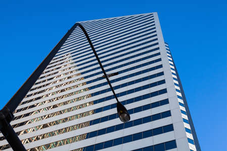 Detail of futuristic skyscraper in Chicago in USAのeditorial素材