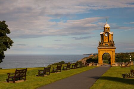 Holbeck Clock Tower in Scarborough park in Great Britainの写真素材