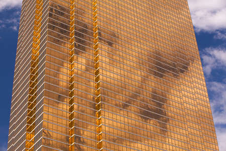 Las Vegas - JULY 11  The Trump hotel Las Vegas This 64 story hotel has exterior windows coated in 24 carat gold  On July 11 2011 in Las Vegas USAのeditorial素材