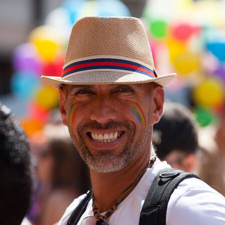 Prague Pride Parade, a festival of tolerance, on August 17,2013 in Prague, Czech Republicのeditorial素材