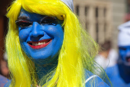 Prague Pride Parade, a festival of tolerance, on August 17,2013 in Prague, Czech Republicのeditorial素材