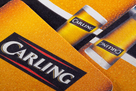 ENGLAND,LONDON - November 11, 2014: Carling brewery was founded in Canada in 1818のeditorial素材