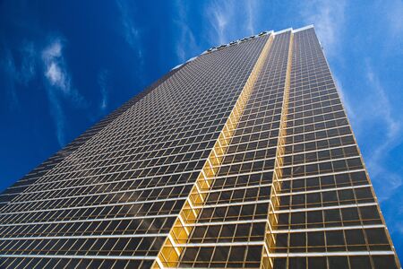 Las Vegas - JULY 11: The Trump hotel Las Vegas.This 64 story hotel has exterior windows coated in 24 carat gold. On July 11 2011 in Las Vegas USAのeditorial素材