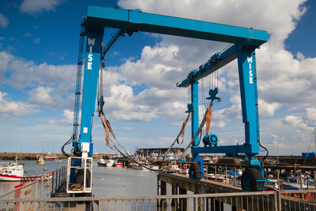 Bridlington,England-June 15,2012: Bridlington is a smallish harbour mainly catering for commercial and leisure fishing, tripper boats and a few yachts.のeditorial素材