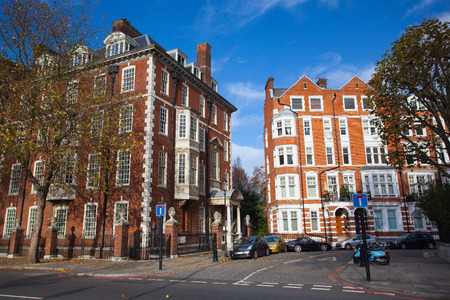 London November 17,2011:The Chelsea district - it  is an affluent area in central London,bounded to...