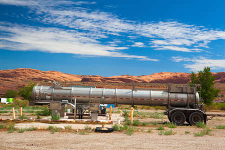 Moab,Utah-USA: July 18, 2013:Old petrol station in Moab.Moab is small city near the main entrance to the famous Arches National Park, Moab,Utah,USAのeditorial素材