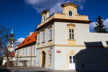 Prague,Czech Republic - March 4,2015: Loreta hotel near the pilgrim place Loreta.The hotel is...