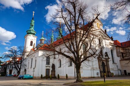 Prague,Czech Republic - March 4,2015: Prague Strahov Monastery.Strahov Monastery is a Premonstratensian abbey founded in 1143 by Bishop Jindrich Zdik,Bishop John of Prague and Duke Vladislav II. It is located in Strahov, Prague, Czech Republicのeditorial素材