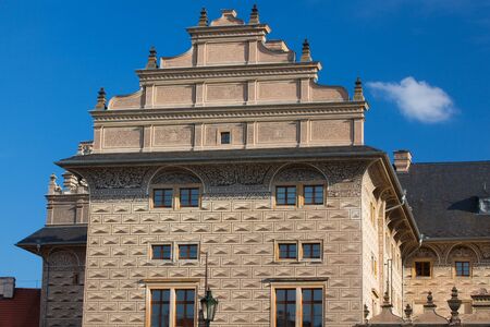 The Schwarzenberg Palace at the Castle Square near the Prague Castle - it is one of the most imposing Renaissance buildings in Prague.のeditorial素材