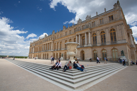 Versailles,France - June 22,2012:Versailles Palace. Palace Versailles was a royal chateau. It was added to UNESCO list of World Heritage Sites. Versailles, France.のeditorial素材