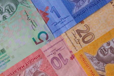 Different banknote and of  Ringgit of Malaysia