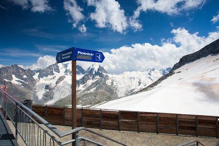 Mountain view from Piz Corvatsch (St. Moritz, Switzerland)の写真素材