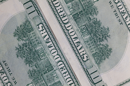 Detail of US dollar banknotes
