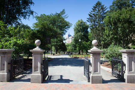 BOSTON,MASSACHUSETTS,USA - JULY 2,2016: The Public Garden founded 1837.Also known as Boston Public Garden, is a large park located in the heart of Boston, Massachusetts, adjacent to Boston Common.のeditorial素材