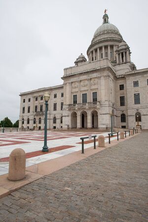 PROVIDENCE, RHODE ISLAND, USA - JULY 9,2016: The Rhode Island State House is the capitol of the U.S. state of Rhode Island.It  was constructed in 1904 with Georgian style.It is located on the border of the Downtown and Smith Hill sections of the state capのeditorial素材