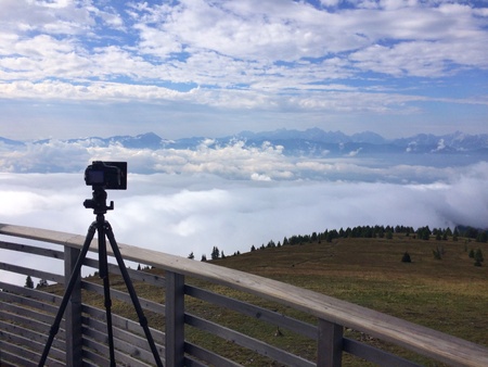View from the top in Gerlitzen Alpen in Austria