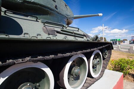 Playa Giron, Cuba - January 27,2017: The Bay of Pigs Museum. Tank and aircraft in front of the museum dedicated to the failed 1961 invasion.のeditorial素材