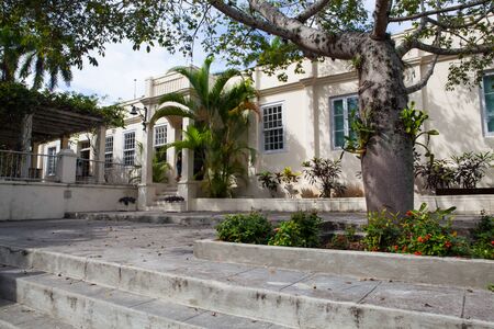 Havana, Cuba - February 2,2017: House Finca Vigia where Ernest Hemingway lived from 1939 to 1960.From the back veranda and the adjacent tower one has an excellent view of downtown Havana.のeditorial素材