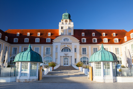 Binz, Germany - September 26,2015: Hotel Travel Charme Kurhaus Binz. Kurhaus Binz has been the top address for excellent hospitality on this Baltic island for more than 100 years.のeditorial素材