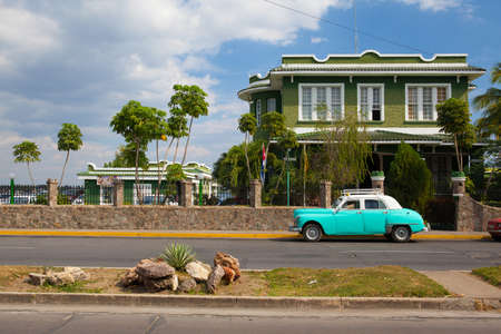 Cienfuegos, Cuba - January 28,2017: Old colonial building. Cienfuegos, capital of Cienfuegos Province, is a city on the southern coast of Cuba.The city is dubbed La Perla del Surのeditorial素材