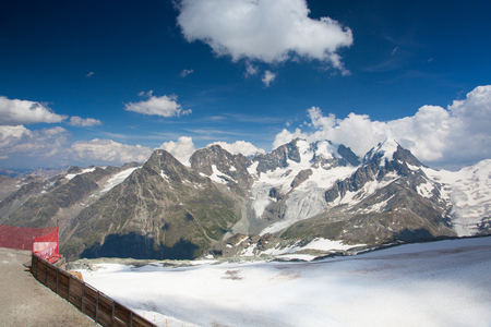 Mountain view from Piz Corvatsch (St. Moritz, Switzerland)の写真素材